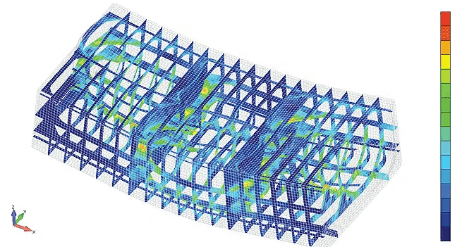 Calculs par éléments finis structure résistance des matériaux Simcenter Femap Nastran ressort flèche déformation énergie Simulation numérique modéliser chiffrer optimiser note de calcul de validation durée de vie fatigue performances respect des normes mode propre de vibration résonnance risque de flambement contraintes sollicitation rupture fragile ductile retour élastiqueénergie déformation énergie potentielle de déformation élastique poids robustesse économie qualité conditions aux limitesforces centrifuges température accélération choc pression géométrie de construction les bénéfices de la simulation numérique sécurité qualité performances développement accéléré réduction des coûts innovation maitrise des concepts