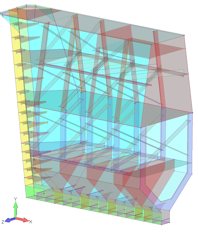 Calculs par éléments finis structure résistance des matériaux Simcenter Femap Nastran flèche déformation industriel Simulation numérique modéliser chiffrer optimiser note de calcul de validation durée de vie fatigue performances respect des normes mode propre de vibration résonnance risque de flambement contraintes sollicitation rupture retour élastique énergie déformation énergie potentielle de déformation élastique poids robustesse économie qualité conditions aux limites forces pression géométrie de construction 